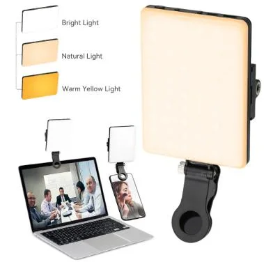 Portátil recarregável para reunião de selfie ao vivo com luz de preenchimento LED portátil
