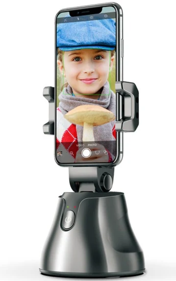 Câmera de rastreamento de objeto facial automático rotação 360 ° Smart Selfie Varanda Suporte para tripé Suporte para telefone de tiro inteligente