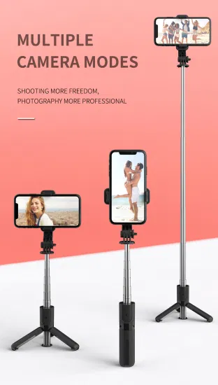 Suporte de tripé dobrável para transmissão ao vivo de Vlog Braço longo Rotação de 360 ​​graus Vídeo Selfie Stick Suporte para câmera de telefone Bluetooth Suporte para telefone móvel de alumínio